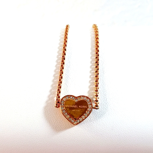 MICHAEL Michael Kors Jewelry - Michael Kors Rose Gold Heart Bracelet